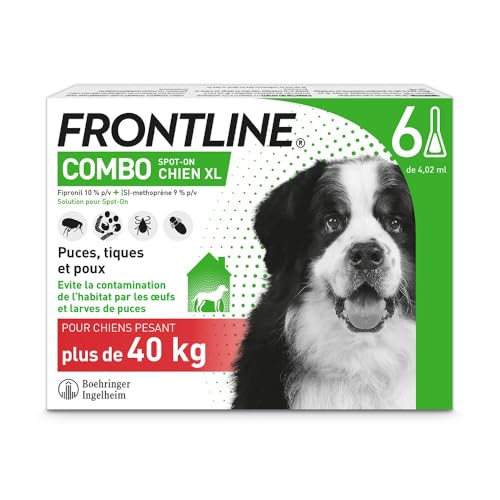 Frontline Combo Chien +40 kg anti-puces 6 pipettes