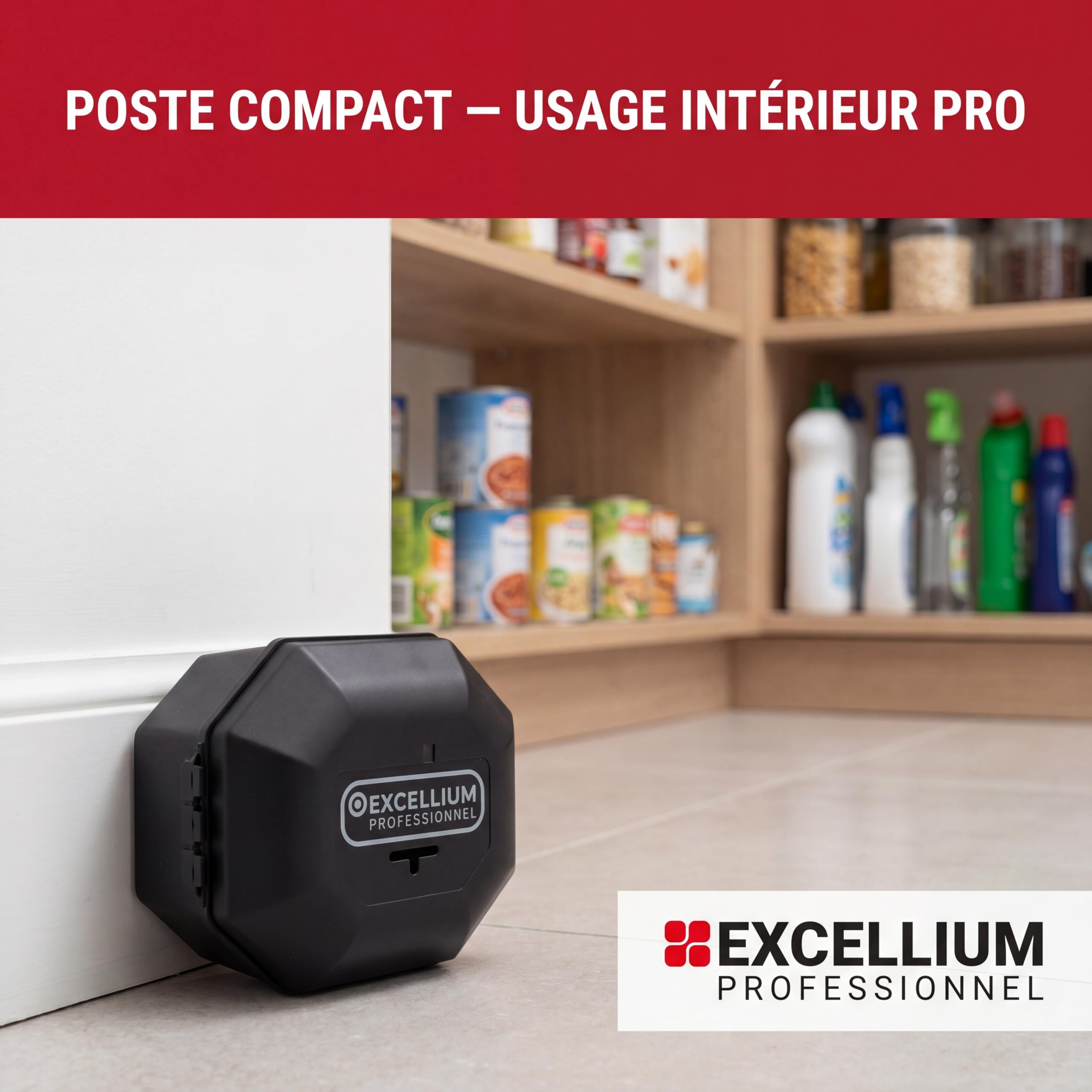 Excellium Professionnel poste appât souris verrouillable