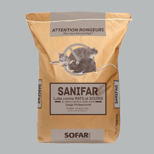 Ratunion 2000 Sanifar avoine décortiquée raticide