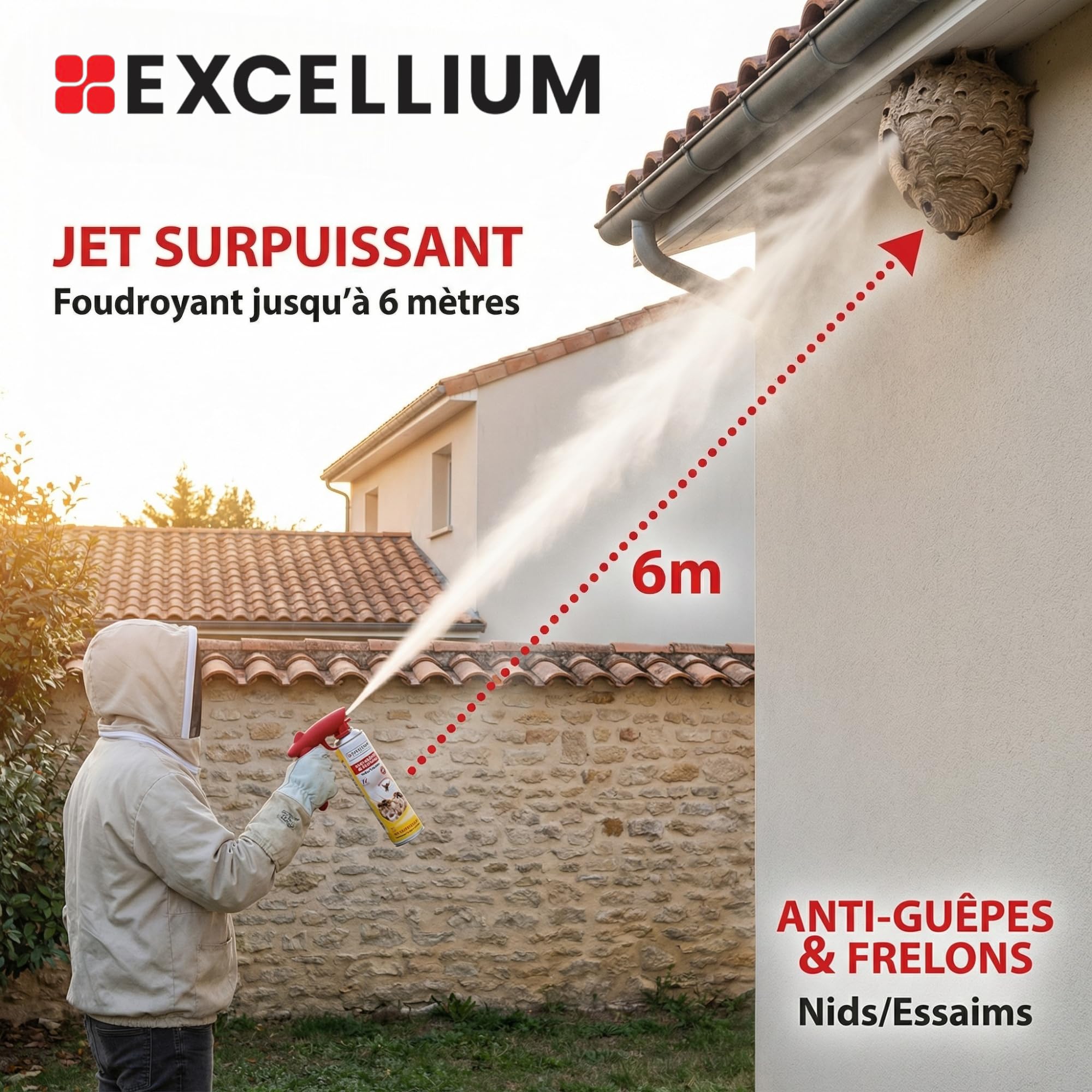 Excellium Professionnel Anti-Guêpes Frelons aérosol 600ml
