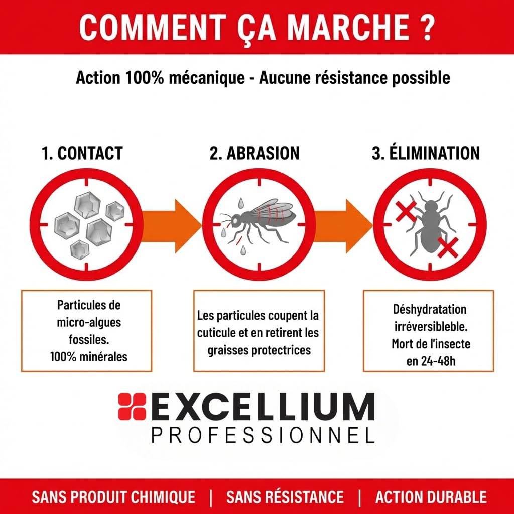 Excellium Professionnel Terre de Diatomée aérosol 500ml