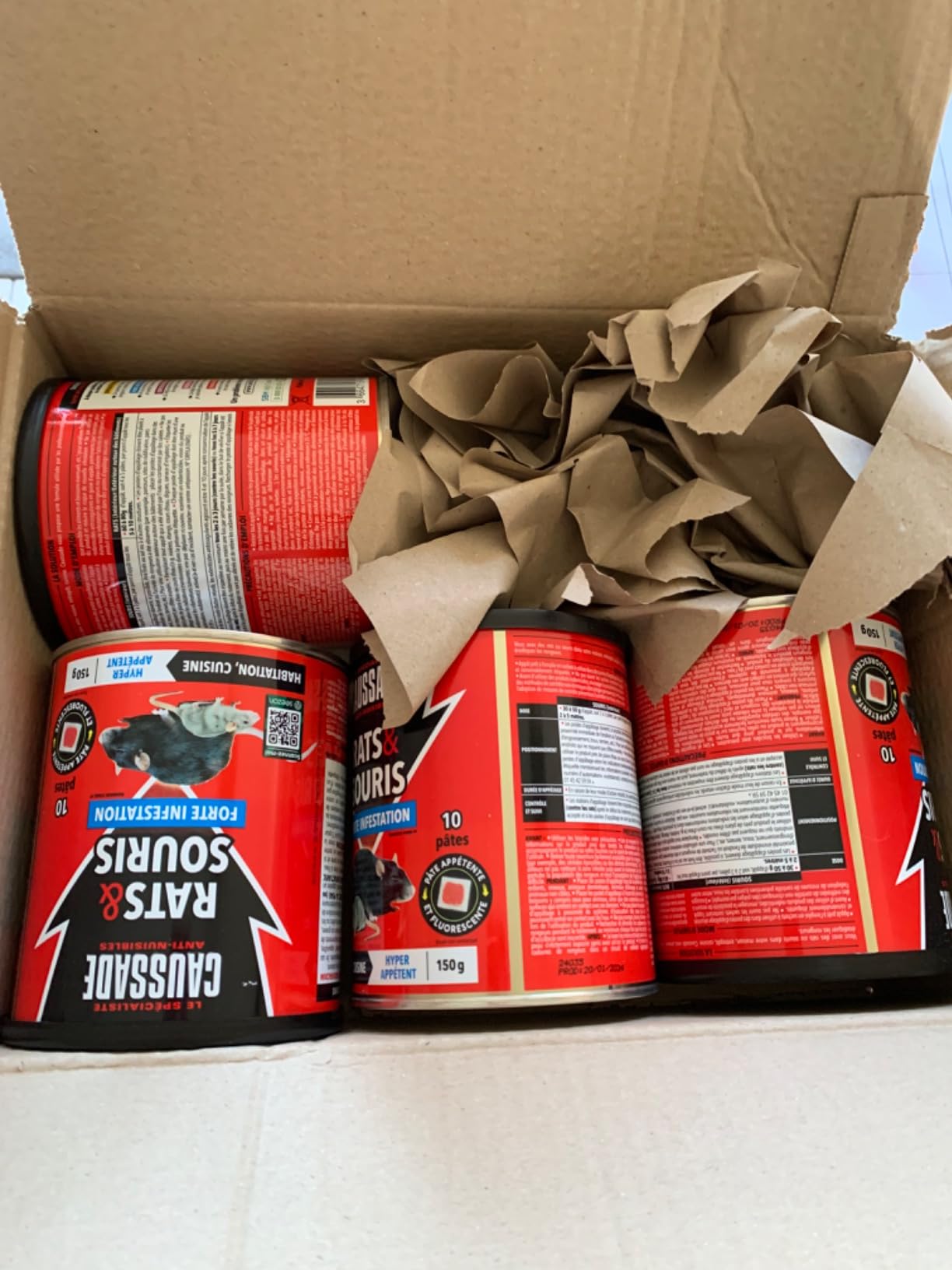 Caussade Anti-Rats & Souris pâte 10 sachets 150g forte infestation