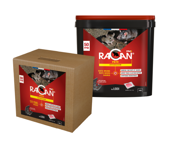Aurodil Racan pâte raticide 5 kg rats souris