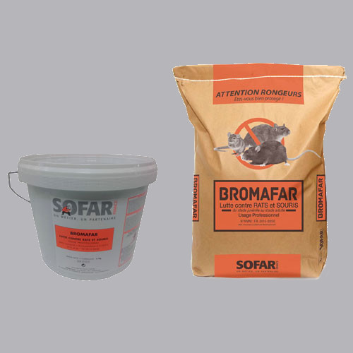 Ratunion 2000 Bromafar raticide maïs concassé anticoagulant
