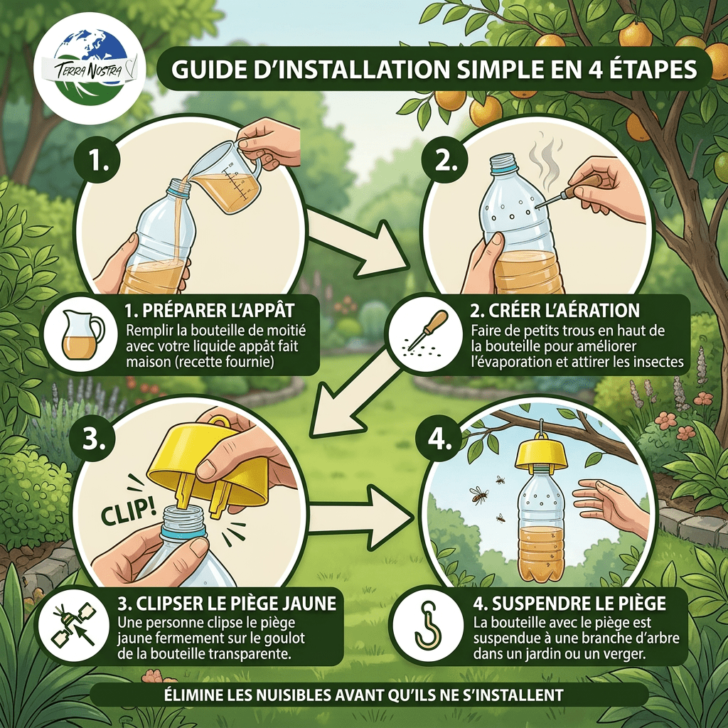 Terra Nostra Piège Guêpes Frelons Bouteille x1 Réutilisable