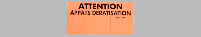 Ratunion 2000 Autocollant appâts dératisation