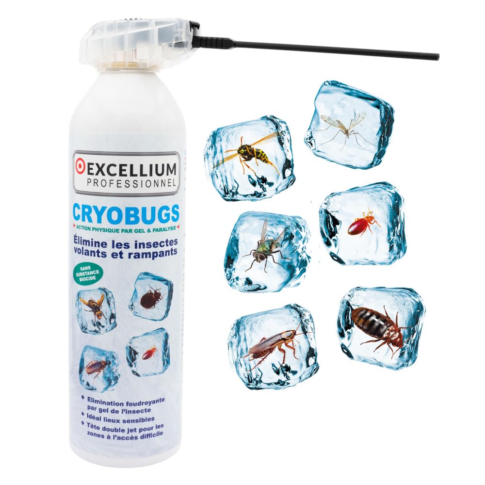 Cryobugs Excellium bombe froid insecticide 500 ml -40°C