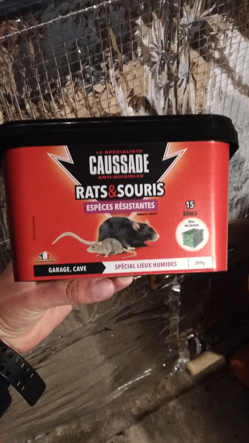 Caussade Raticide Canadien blocs anti-rats 15 blocs 300g