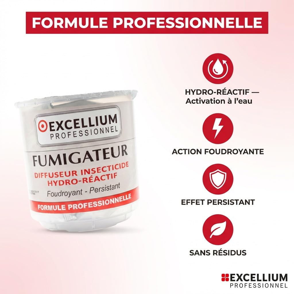 Excellium Professionnel fumigateur 10 g punaises 25 m²