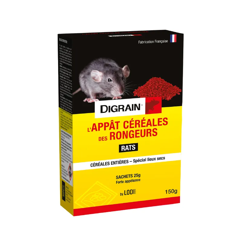 Digrain appât céréales rongeurs raticide