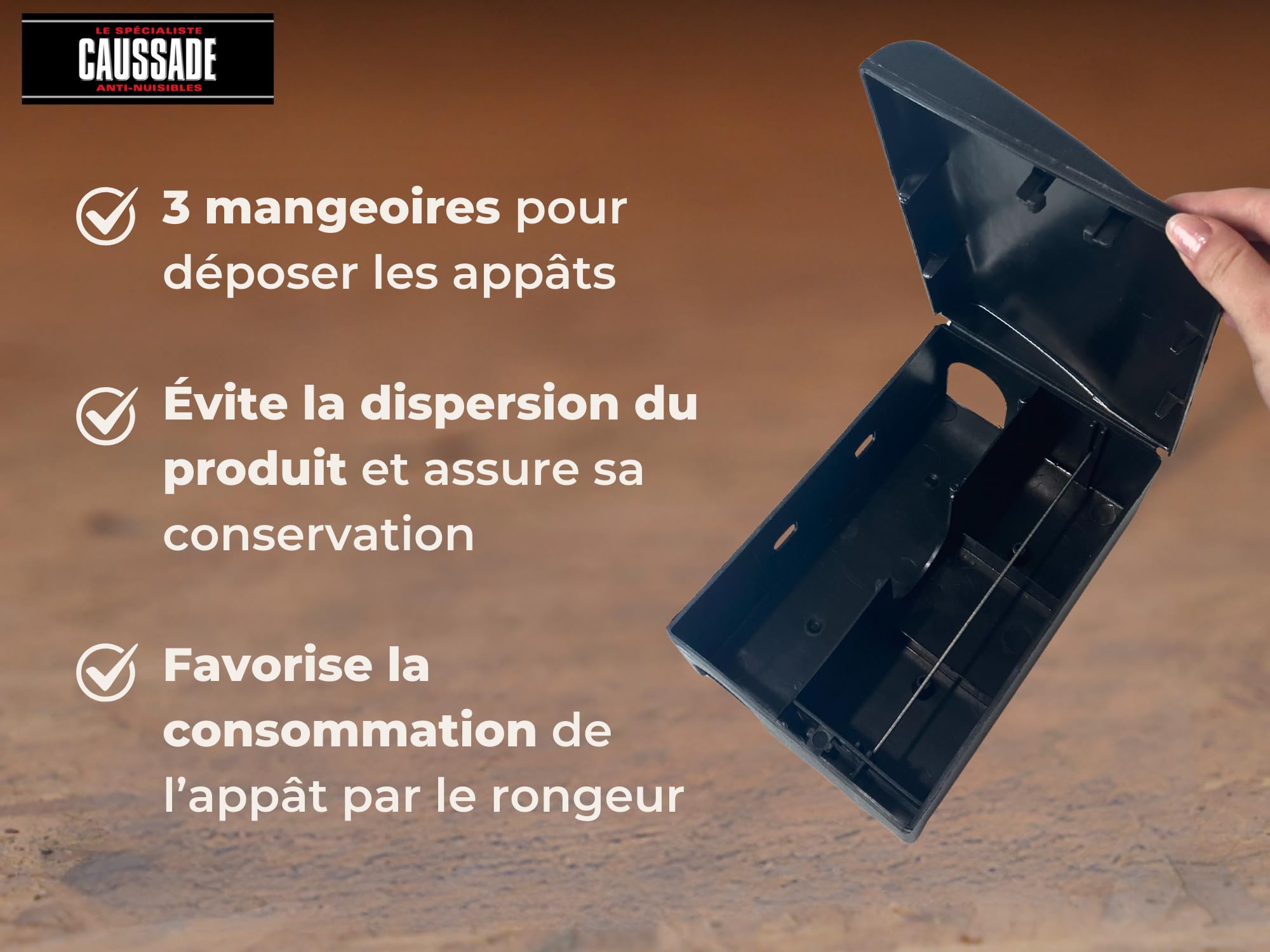 Caussade Boîte Appât rats souris boîte sécurisée à clé