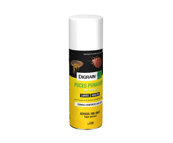 Aurodil Digrain One Shot NG aérosol 150 ml puces punaises