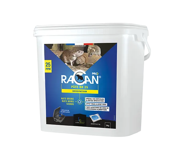 Phobi Racan Paste BR 25ppm raticide pâte brodifacoum 5 kg