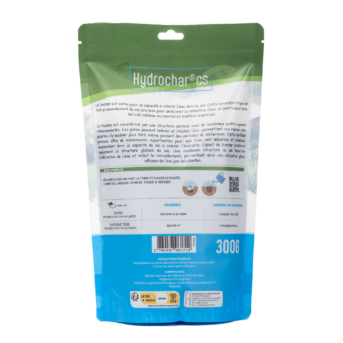 Terra Nostra Hydrochar Biochar économiseur eau 300g