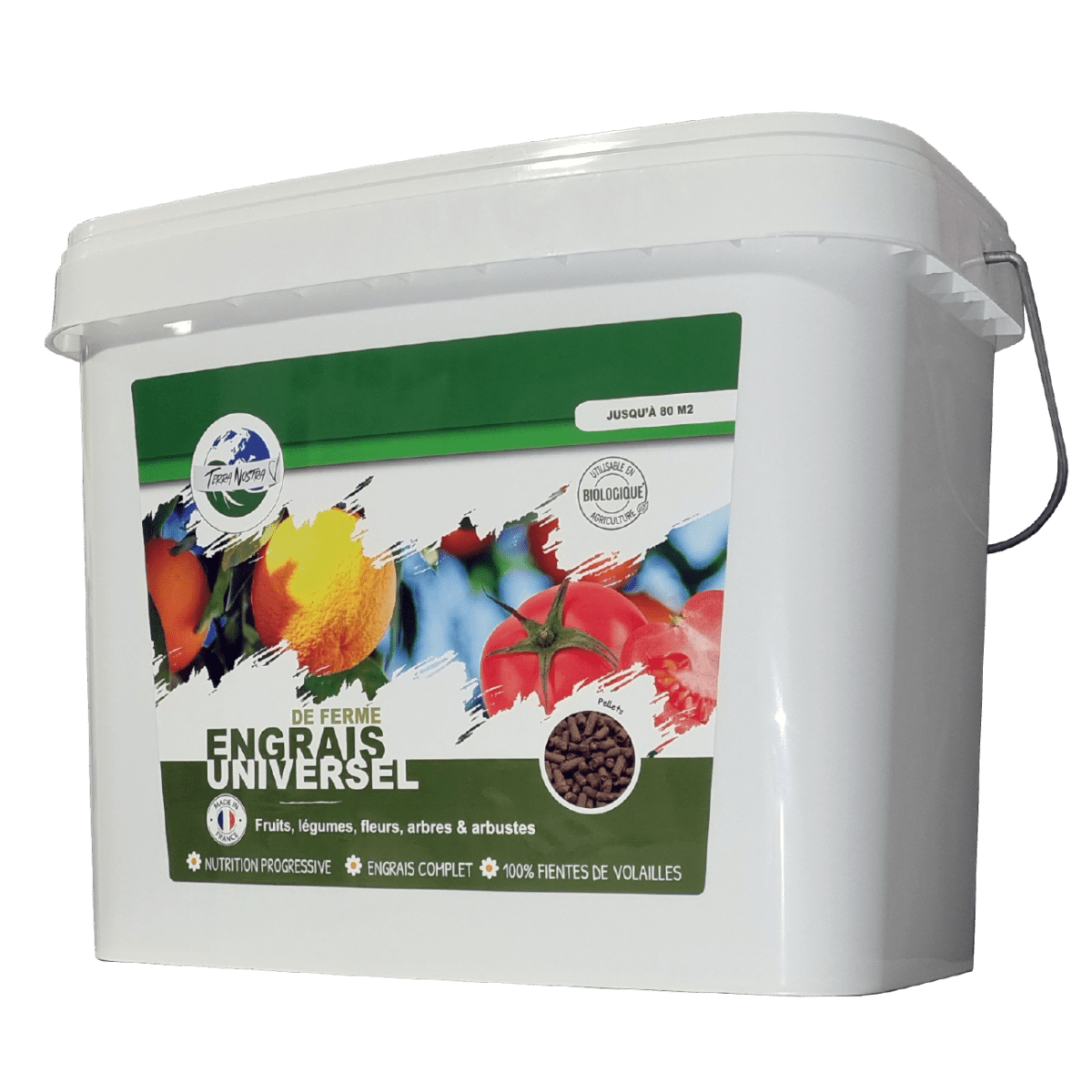 Terra Nostra Engrais Ferme Pellets Seau 3Kg Universel