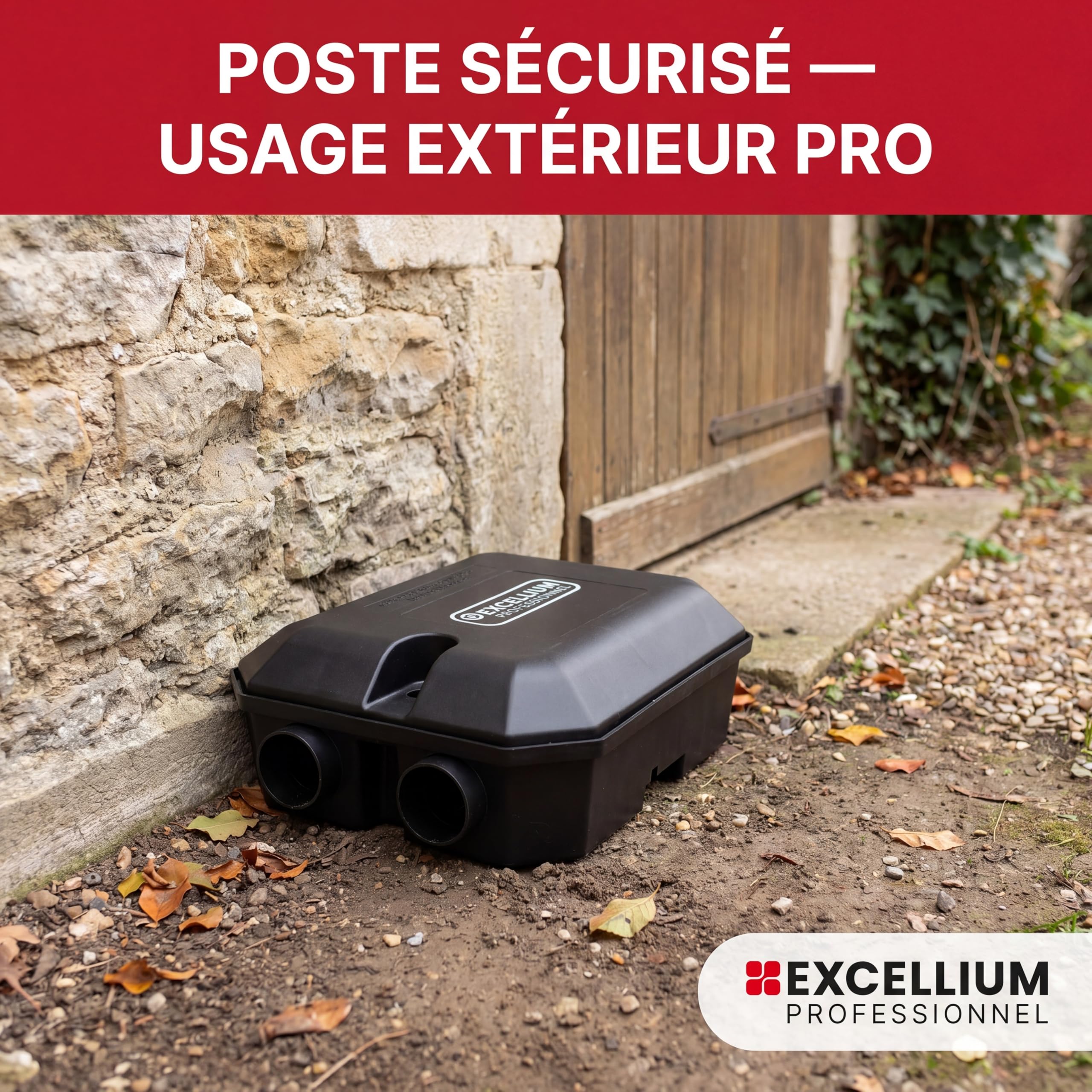 Excellium Professionnel poste appâtage anti rats verrouillable à clé