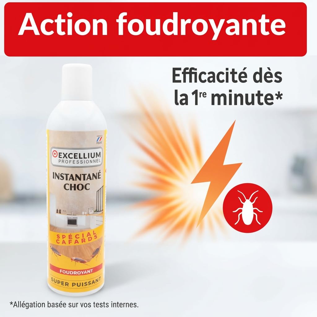 Excellium Professionnel fumigène 500 ml anti-cafards 60 m²