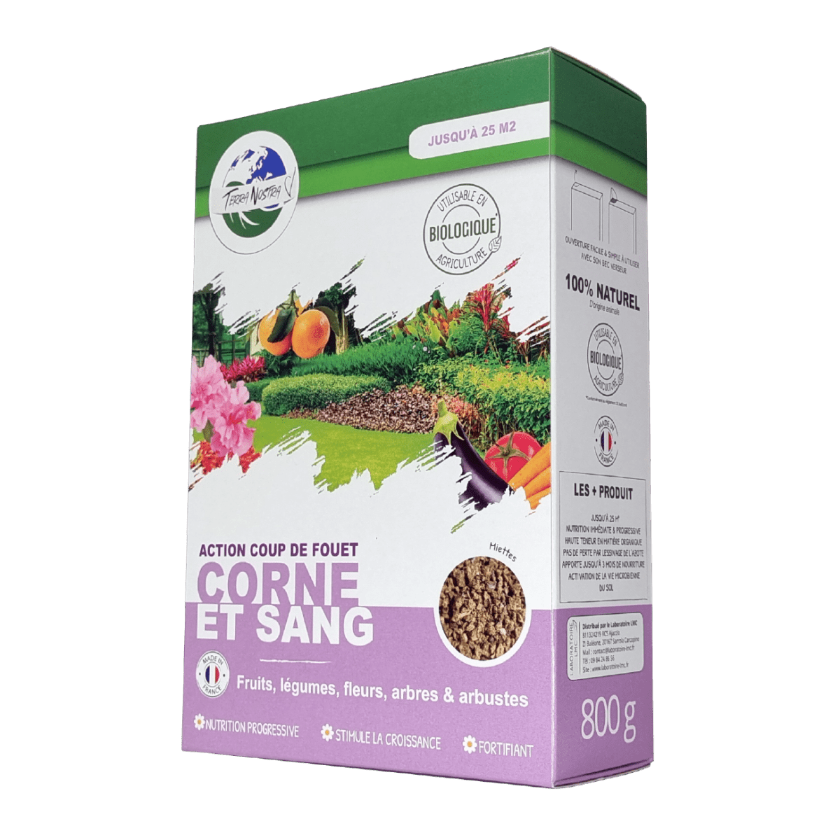Terra Nostra Corne et Sang engrais 800g naturel coup de fouet