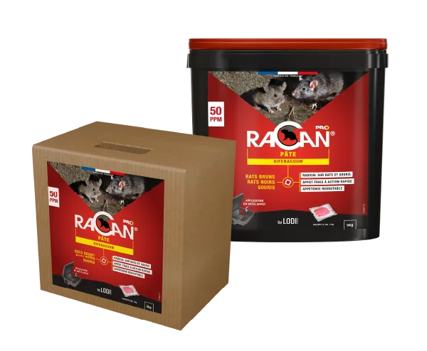 Aurodil Racan pâte raticide 5 kg rats souris