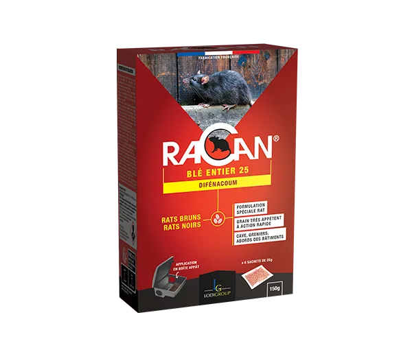 Aurodil Racan Blé Entier 25 appât grains 150 g difénacoum