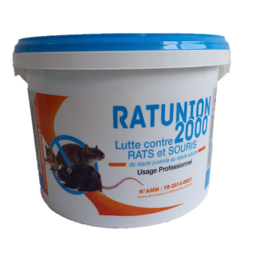 Ratunion 2000 Avoine Décortiquée raticide action différée