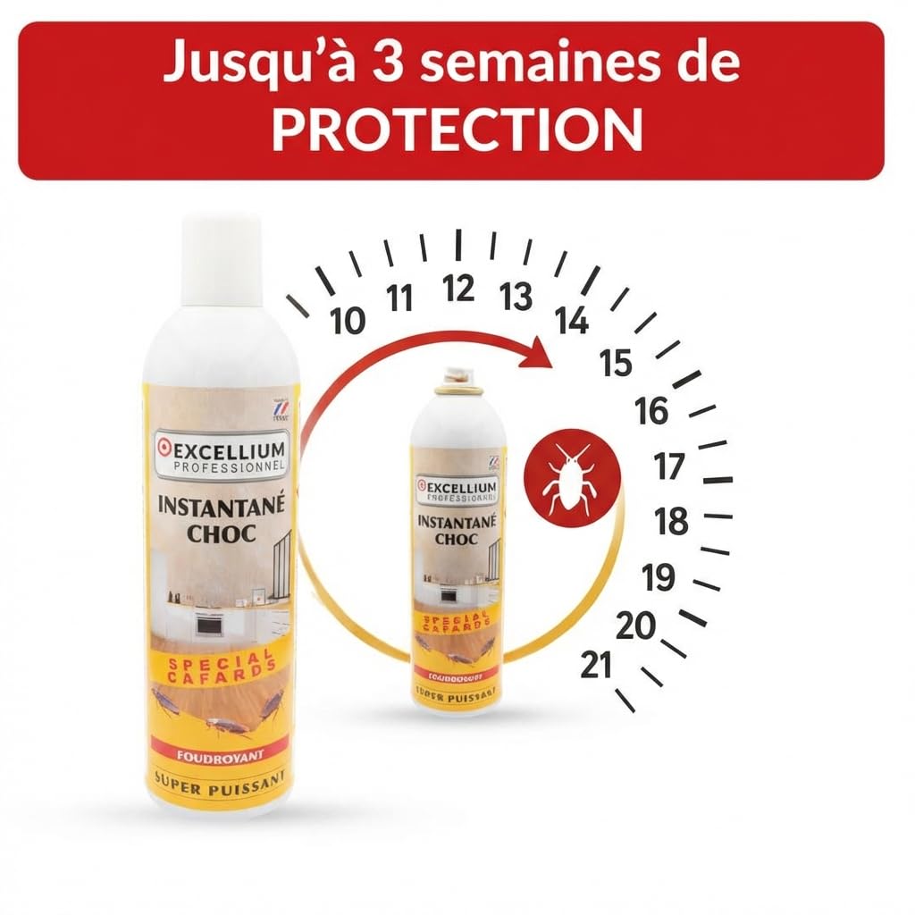 Excellium Professionnel fumigène 500 ml anti-cafards 60 m²
