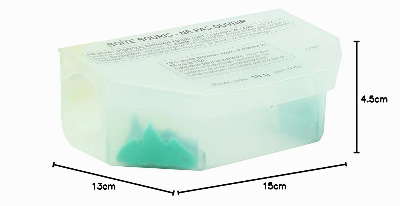 Caussade Anti-Souris 2 boîtes pré-appâtées raticide 20g foudroyant