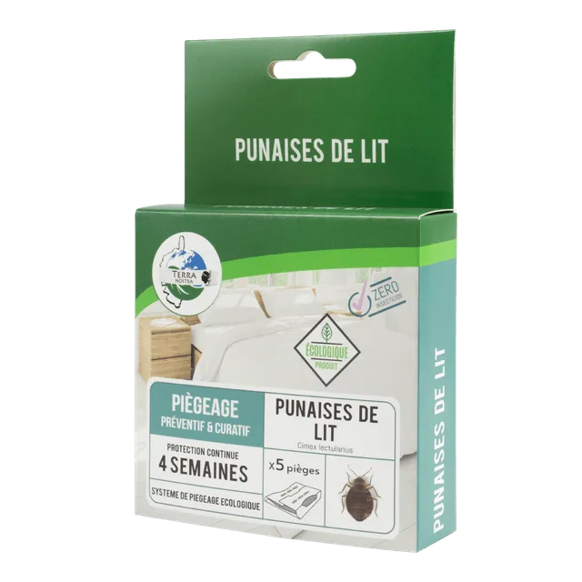 Terra Nostra piège plaque anti-punaises de lit x5 écologique