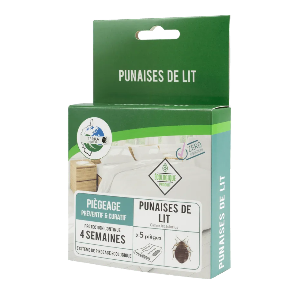 Terra Nostra piège plaque anti-punaises de lit x5 écologique
