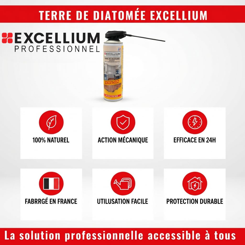 Excellium Professionnel Terre de Diatomée aérosol 500ml