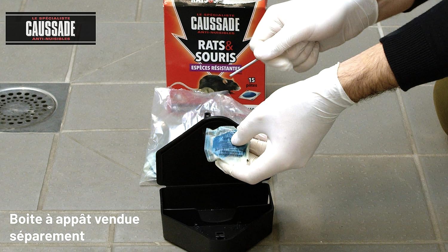 Caussade Raticide Canadien pâte anti-souris 15 sachets 150g