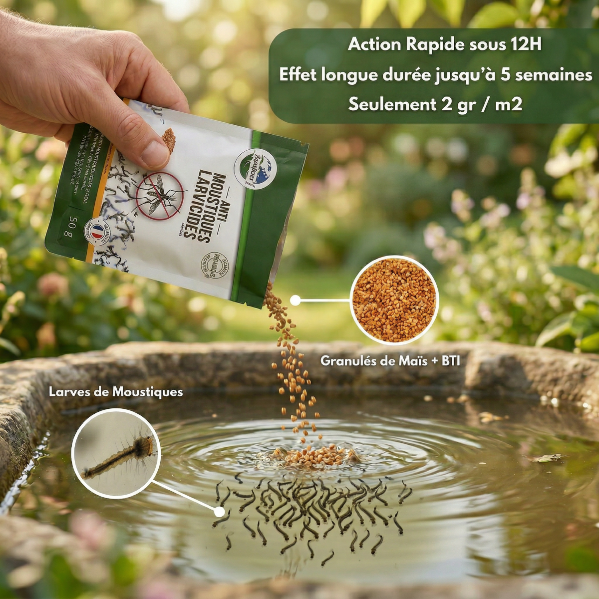 Terra Nostra Larvicides anti-moustiques granulés 50g