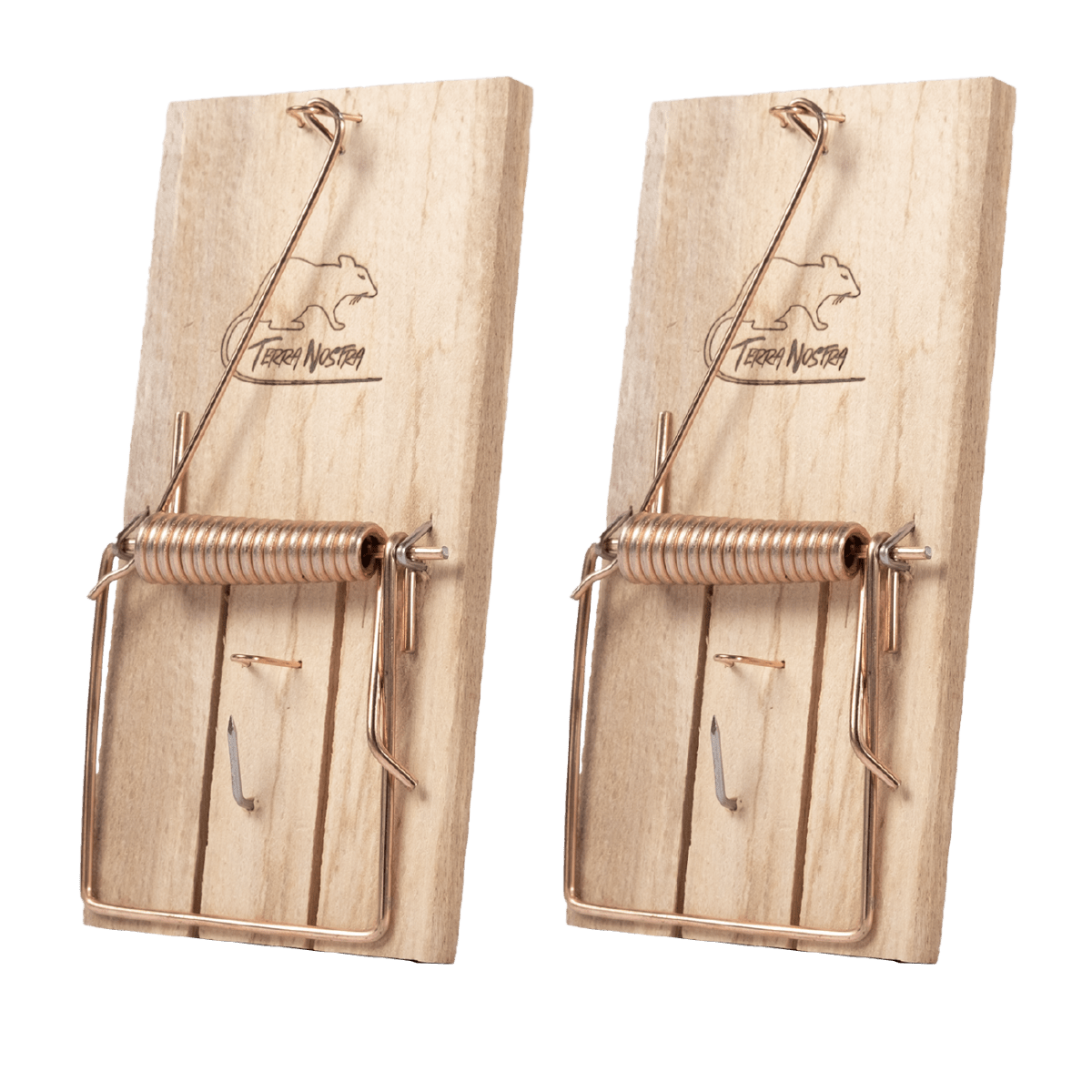 Terra Nostra tapette rats souris bois grande lot de 2 mecanique