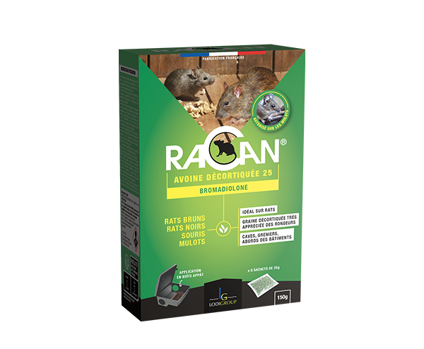 Aurodil Racan Avoine Décortiquée 25 R8950 raticide 150 g