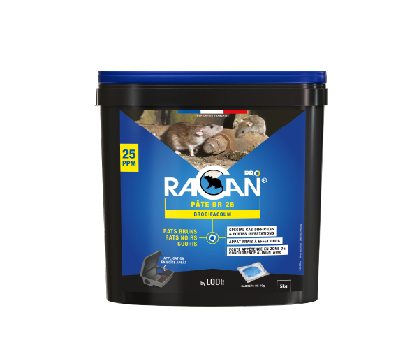 Racan Pâte BR 25 raticide pâte 5 kg brodifacoum