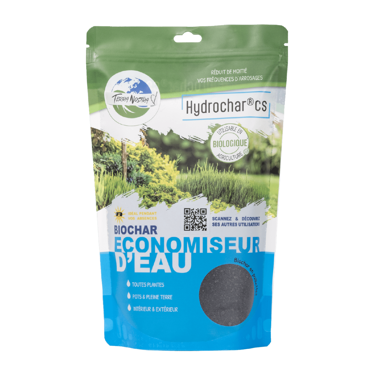 Terra Nostra Hydrochar Biochar économiseur eau 300g