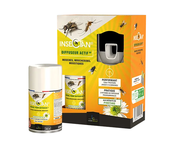 Aurodil Insectan Diffuseur Actif NF kit aérosol 250 mL mouches