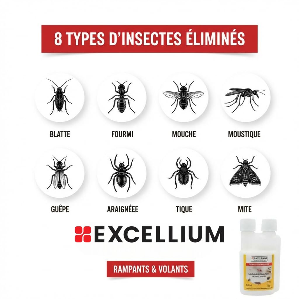 Excellium insecticide concentré volants rampants 500 ml choc