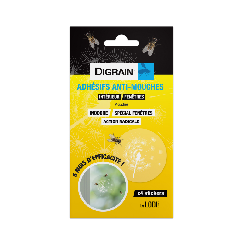 Digrain Adhésifs Anti-Mouches piège sans insecticide