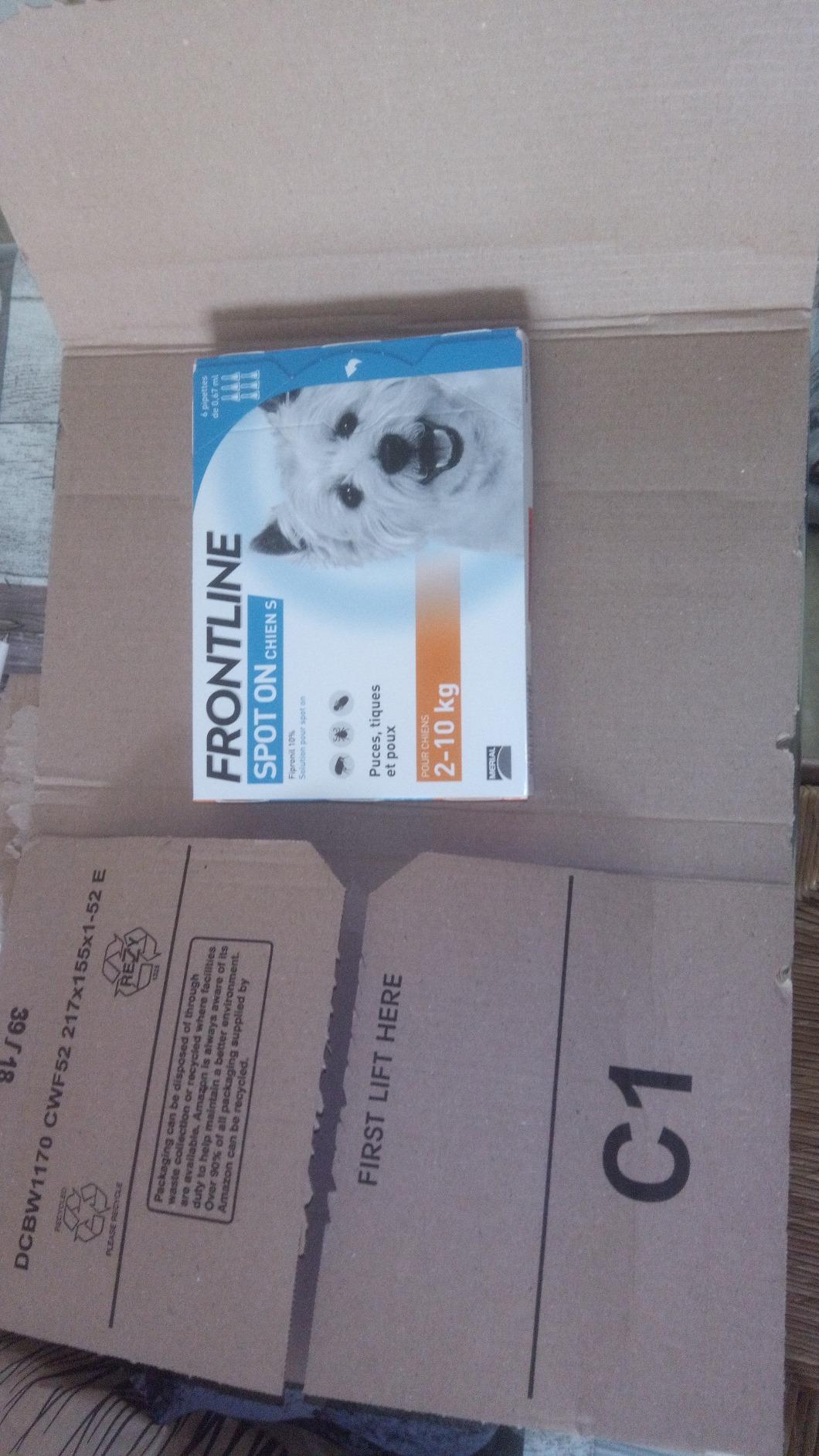 Frontline Spot On chien 2-10kg 6 pipettes puces tiques