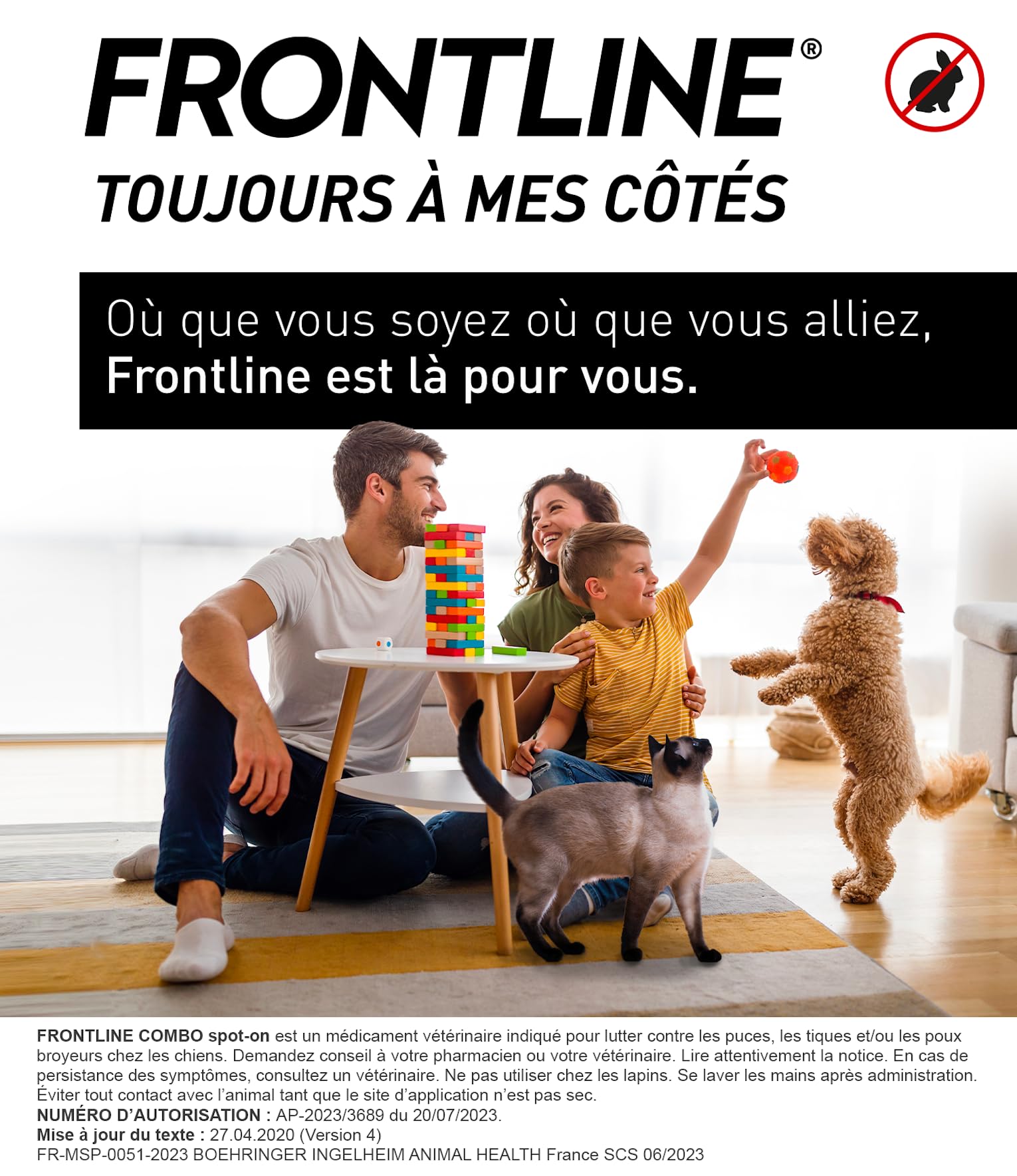Frontline Combo Chien +40 kg anti-puces 6 pipettes