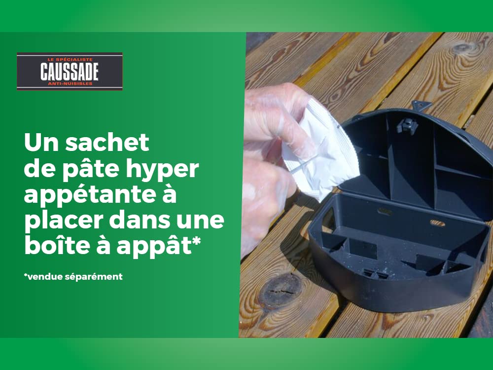 Caussade Anti-Rats raticide 10 pâtes 150 g 1 boîte appétent
