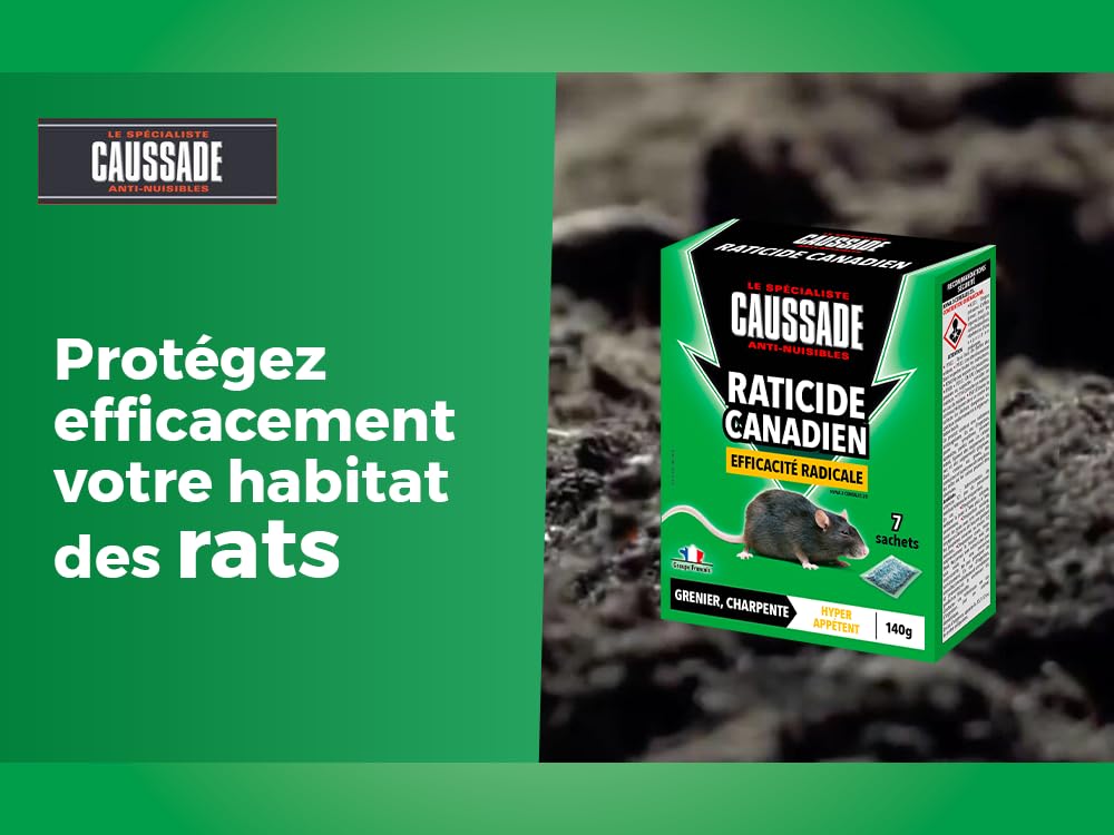 Caussade Canadien 7 Sachets Céréales raticide 140g