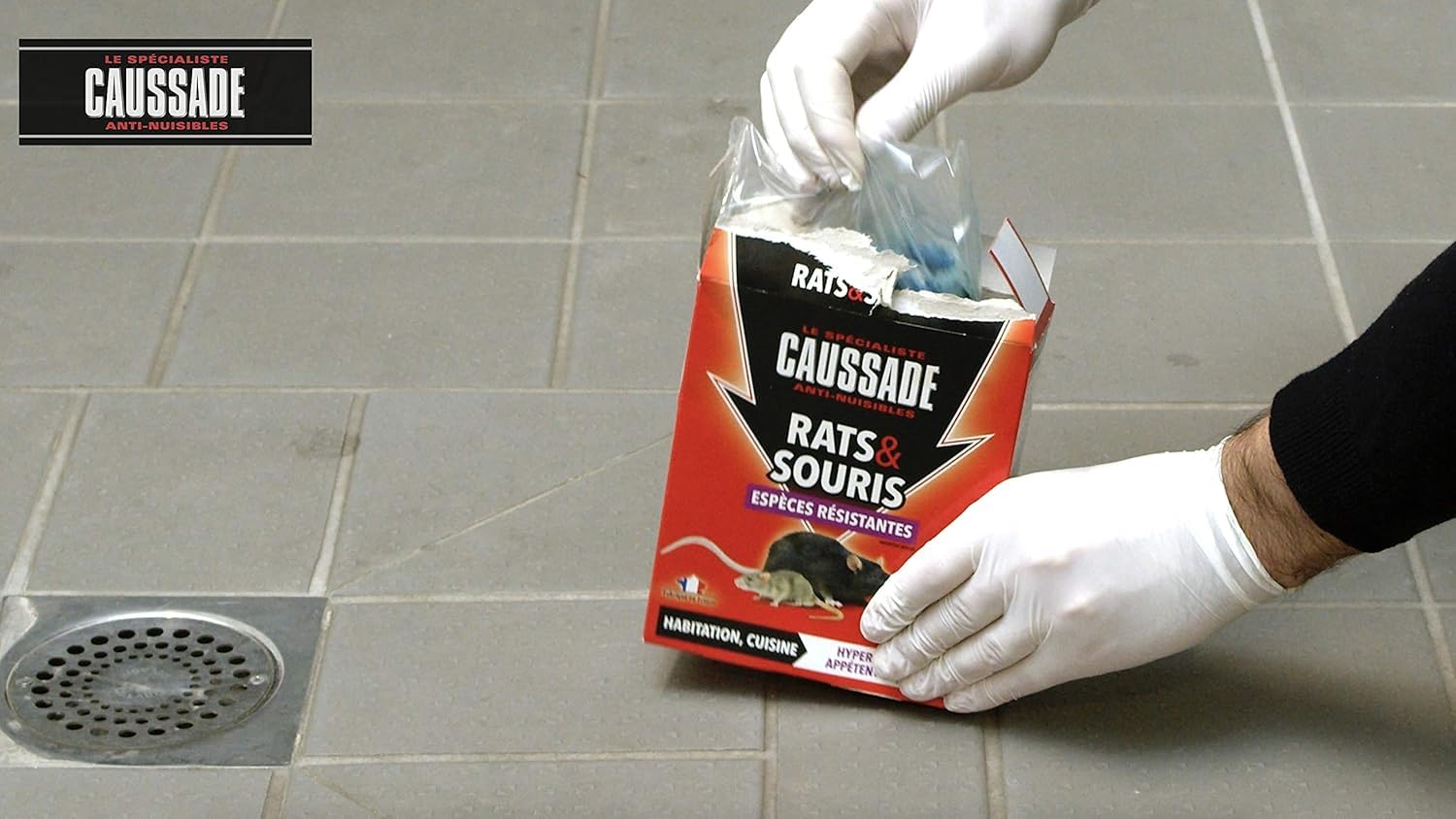 Caussade Raticide Canadien pâte anti-souris 15 sachets 150g