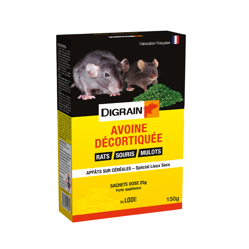 Digrain avoine décortiquée raticide intérieur