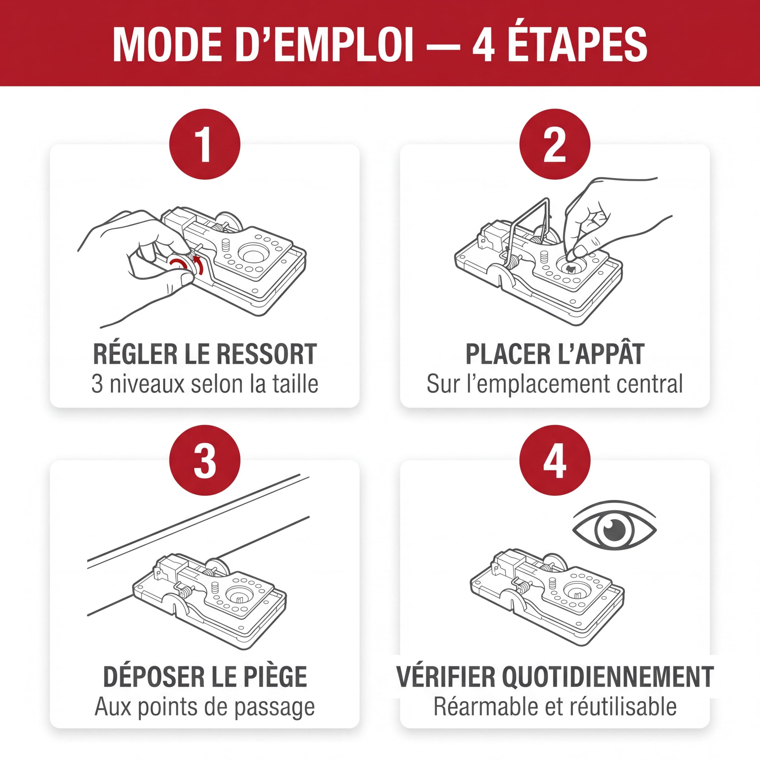 Excellium Professionnel tapette rats transparente