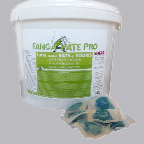 Ratunion 2000 Fanga Pâte Pro raticide pâte fraîche
