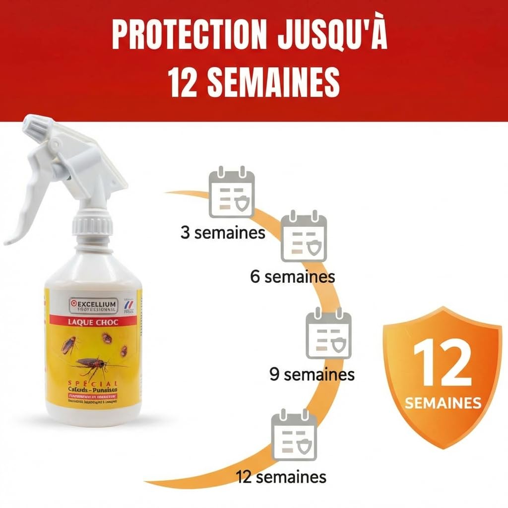 Excellium Laque Choc insecticide cafards punaises 500ml choc