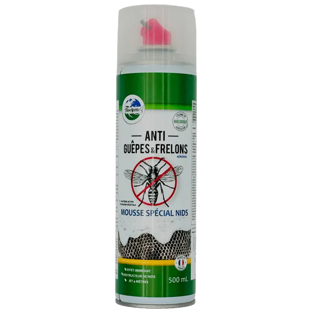 Terra Nostra Aérosol Mousse guêpes frelons 500ml jet 4m