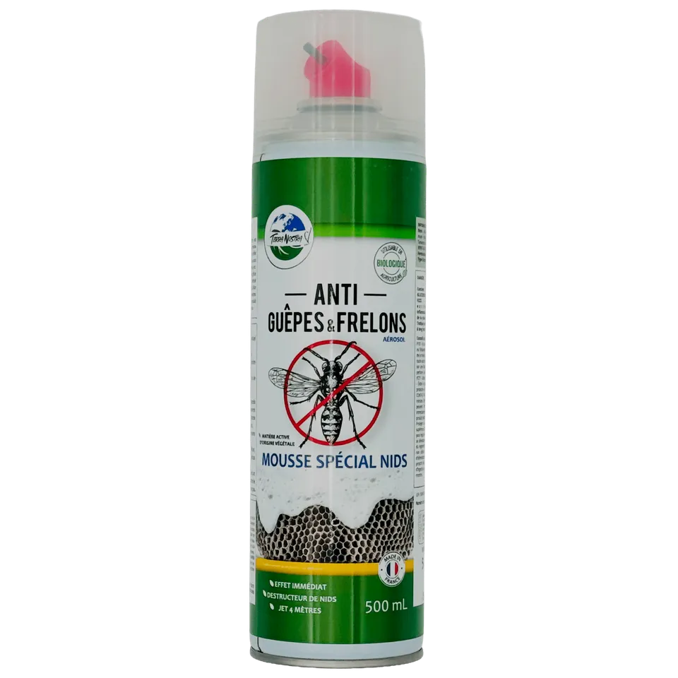 Terra Nostra Aérosol Mousse guêpes frelons 500ml jet 4m